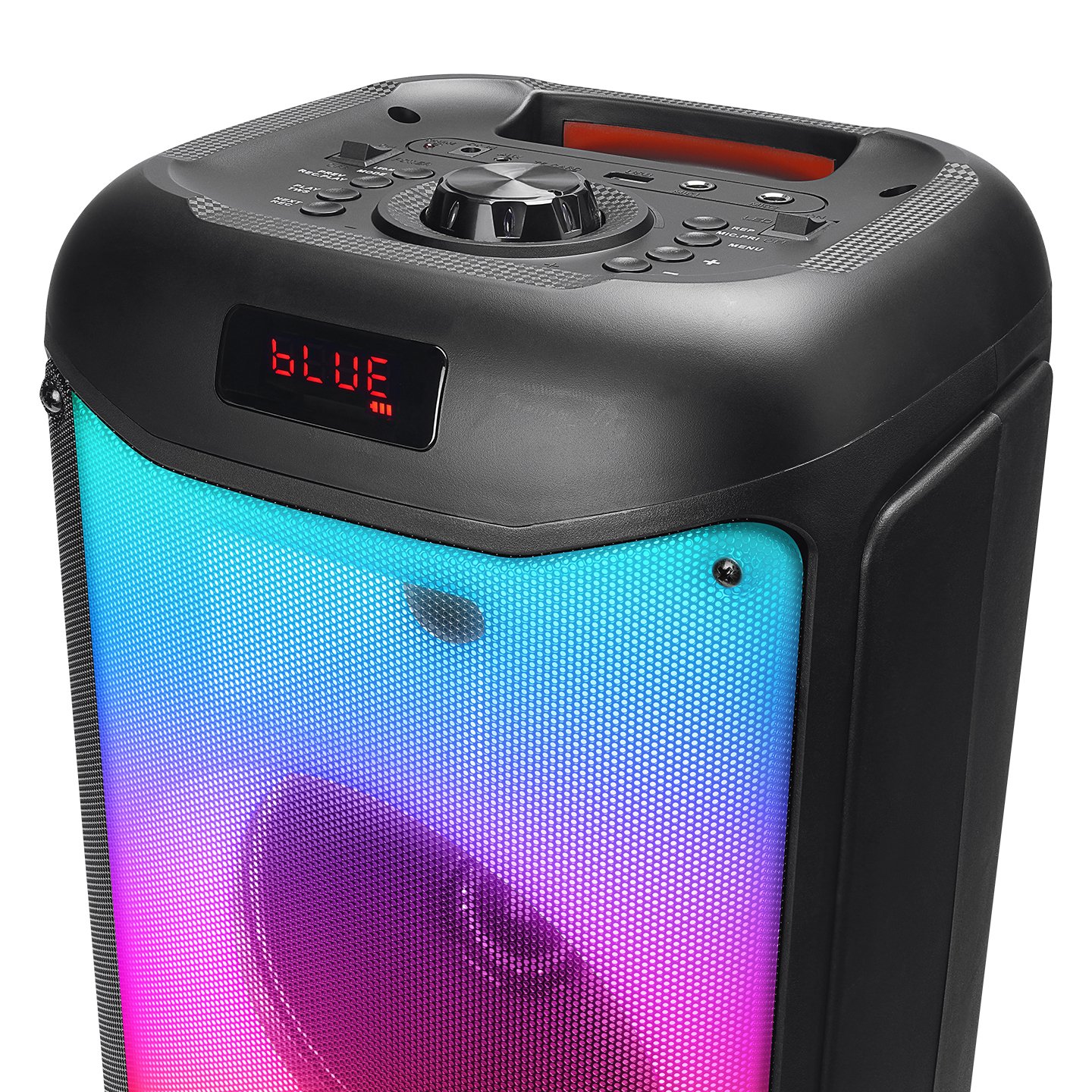 Mikado MD-40BT 40W BT, TWS Destekli RGB Işıklı Kablosuz Mikrofonlu Toplantı-Parti Kule Hoparlör