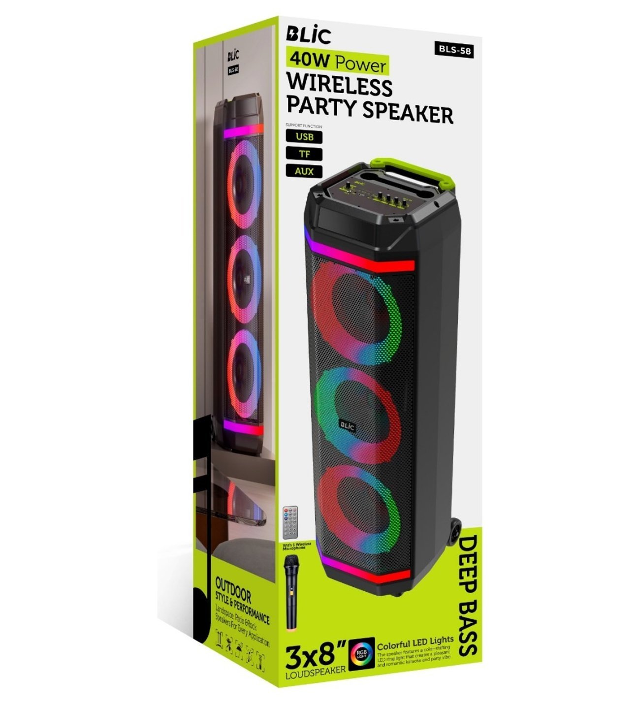 BLS-58 Karaoke Box Kablosuz Bluetooth Hoparlör - Speaker