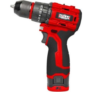Attlas Atb 21 BLPD-201C 21V 2.0AH Tek Akülü Kömürsüz Darbeli Matkap L-Boxx Çantalı + 8 Parça Uç Seti